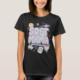 Y2K Holographic Soft Mama Retro Gamer Aesthetic T- T-Shirt