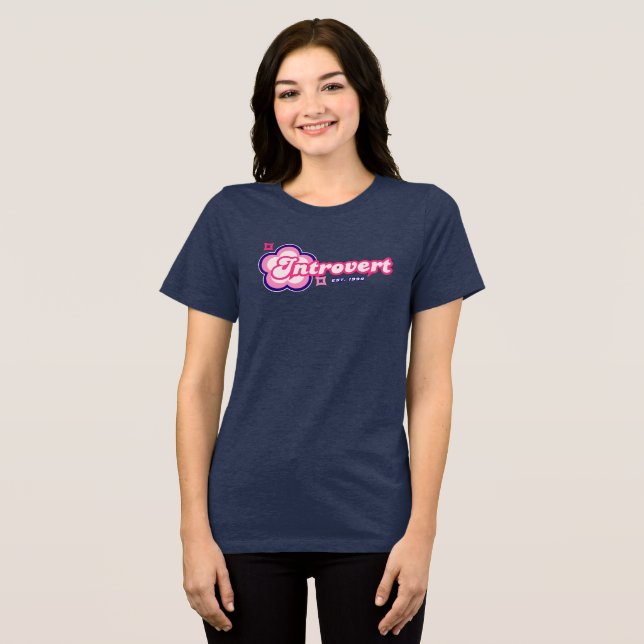 y2k "Introvert"  Tri-Blend Shirt (Front Full)