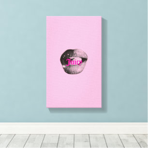 Y2K Lips Portrait – Glossy Aesthetic Pop Art Print