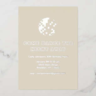 Y2K Metallic Silver Disco Ball 30th Birthday Party