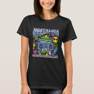 Y2K Nostalgia Retro Boombox Cassette Pixel Heart 9 T-Shirt