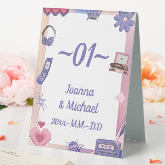 Y2K Pink Purple 2000s Retro Tech Geek Love Wedding