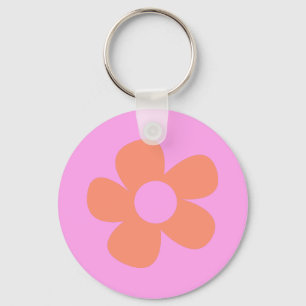 Y2k Preppy Hot Pink Flower Key Ring