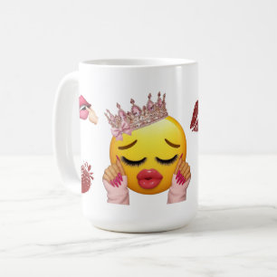 Y2K Princess Emoji Aesthetic Cute Mug