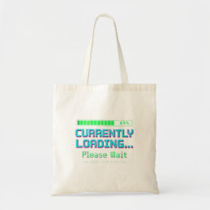 Y2K Retro Tote Bag Currently Loading Canvas Bag