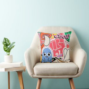 Y2K Stickers Cool Bright Aesthetic Cushion