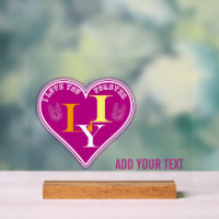 Y2K Vibrant Pink ILY Sign Language Heart Custom