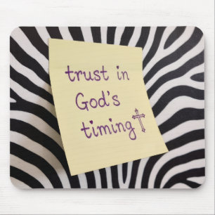 y2k zebra christian God faith trust Mouse Mat