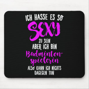 Y Badminton Player, Shuttle Badminton  Mouse Mat