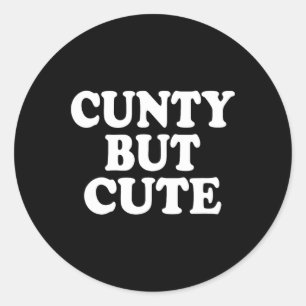 Y But Cute Family Matching Christmas 2024 Classic Round Sticker