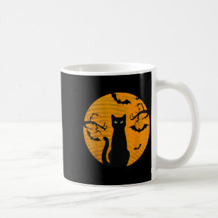 Y Christmas Cat Costume Retro Cat Moon Black Cat  Coffee Mug
