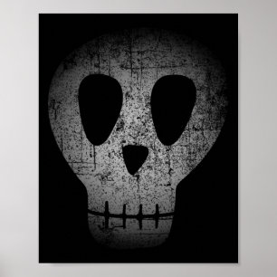 Y Dark Skull Vintage Distressed Gothic Y Spooky Poster