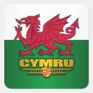 Y Ddraig Goch Square Sticker