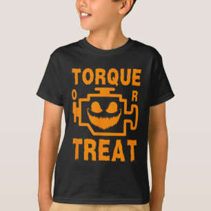Y Engine Sign Pumpkin Face Torque Or Treat Hallowe T-Shirt