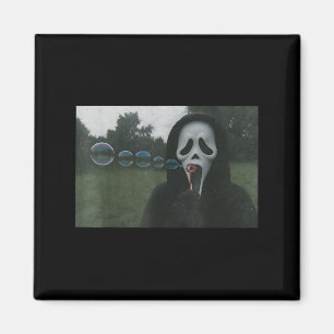 Y Face Blowing Bubbles Funny Horror Halloween Meme Magnet