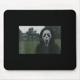 Y Face Blowing Bubbles Funny Horror Halloween Meme Mouse Mat