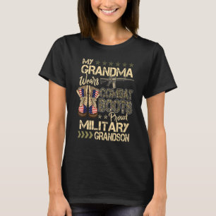 Y Grandma Wears Combat Boots Proud Military Grand T-Shirt
