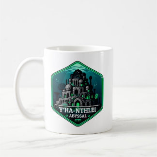 Y’ha-nthlei Abyssal City Vintage Travel Badge Coffee Mug