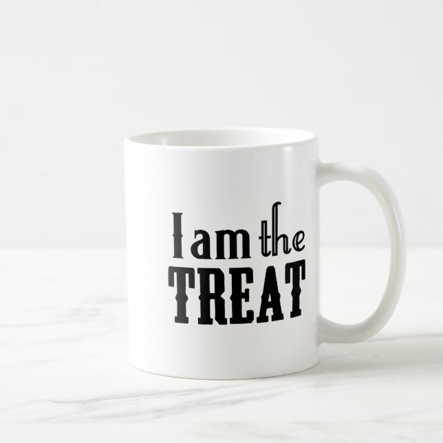 Y Halloween I Am The Treat Funny Holiday  Coffee Mug (Right)