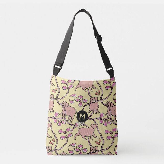 Y Hilarious pattern Chinese Pig Year Monogram Bag (Front)