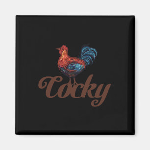 Y I Love Roosters Chicken Coop Keeper Art  Magnet