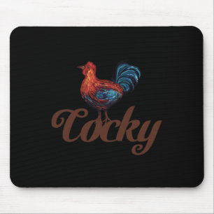 Y I Love Roosters Chicken Coop Keeper Art Mouse Mat