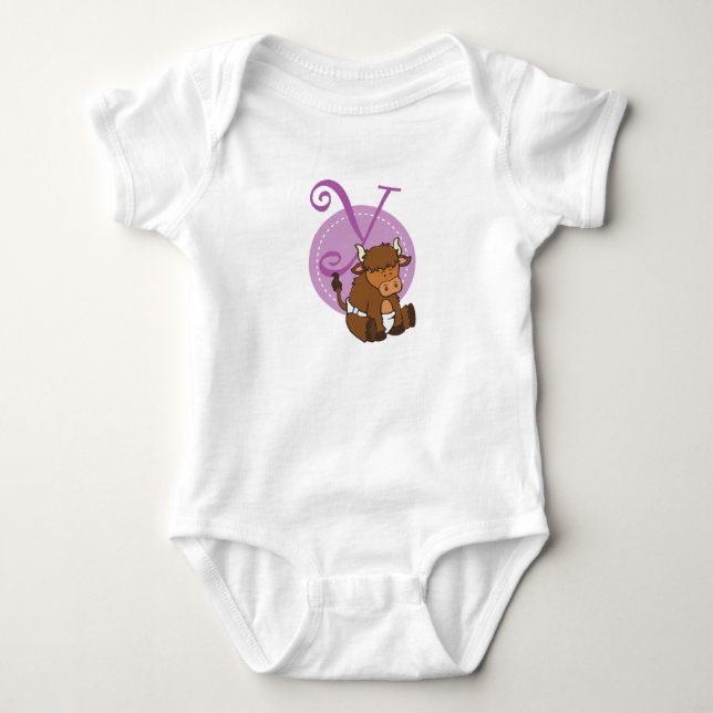 Y is for Yak Baby Bodysuit (Front)