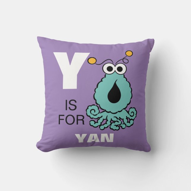 Y is for Yip-Yips | Add Your Name Cushion (Front)