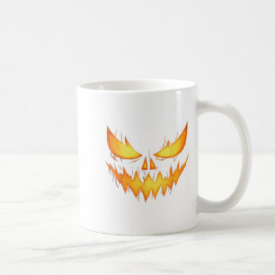 Y Jack O Lantern Carved Pumpkin Face Halloween Cos Coffee Mug