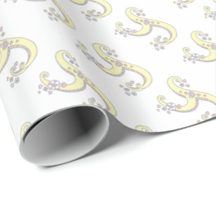 Y letter monogram personalised wrapping paper
