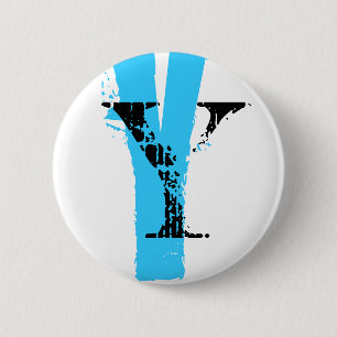 Y monogram 6 cm round badge