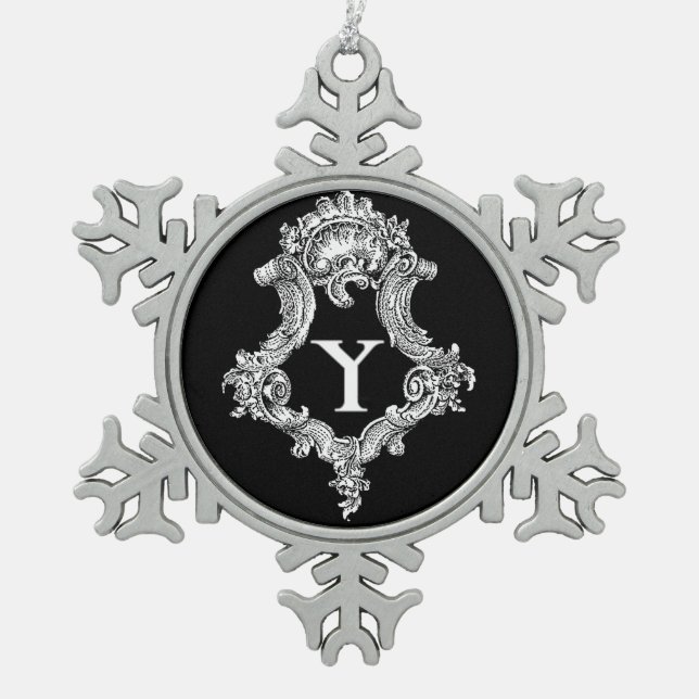 Y Monogram Initial Ornament (Front)