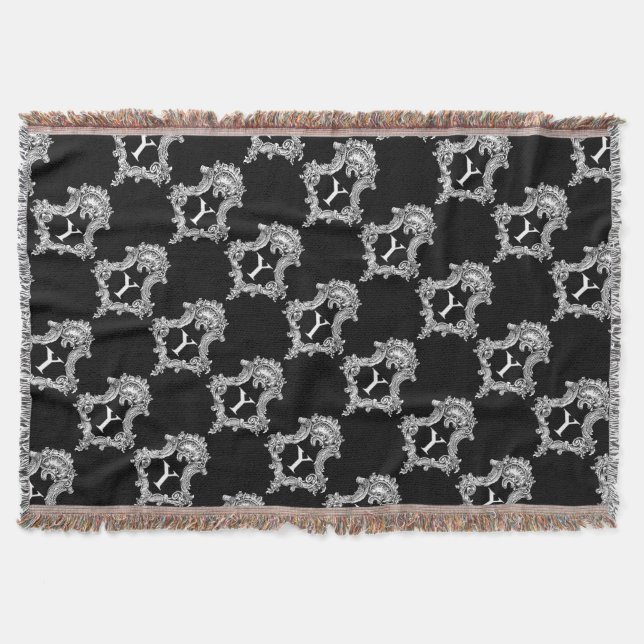 Y Monogram Initial Throw Blanket (Front)
