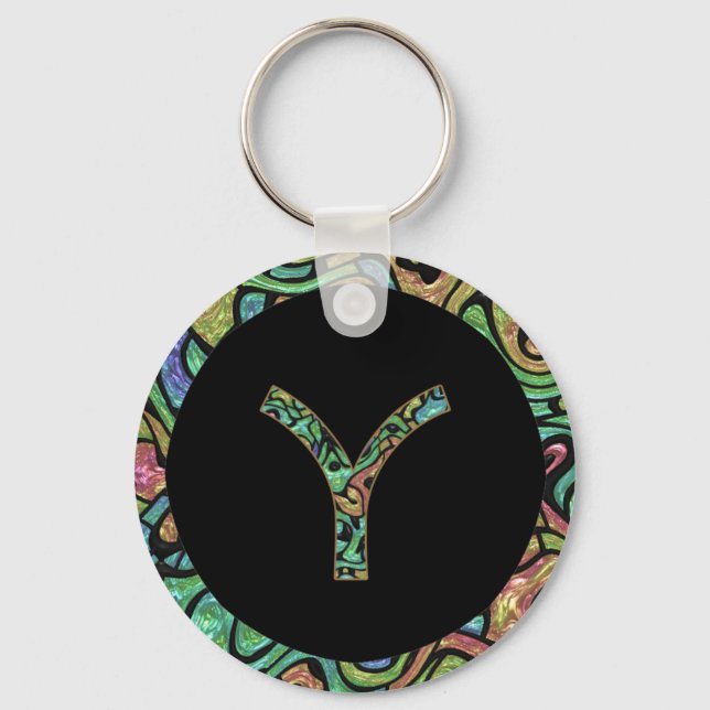 Y Monogram Key Ring (Front)