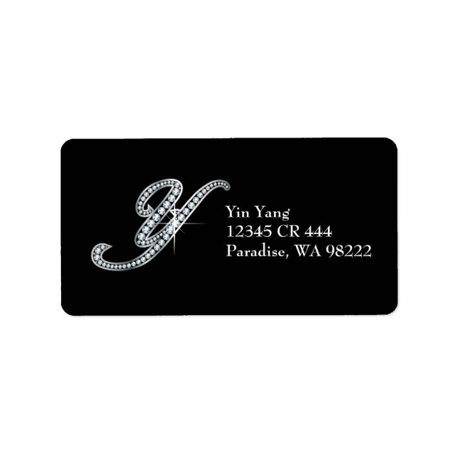 Y Script "Diamond Bling" Label (Front)