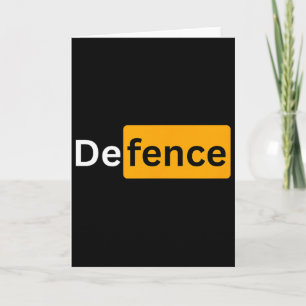 Y Soccer Footll Gifts - Defence Card