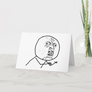 Y U NO (Original) - Horizontal Greeting Card