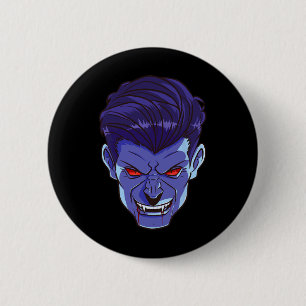 Y Vampire Halloween Monster Face Scary Fangs Costu 6 Cm Round Badge