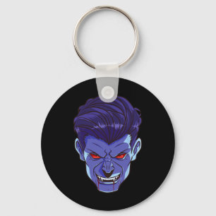 Y Vampire Halloween Monster Face Scary Fangs Costu Key Ring