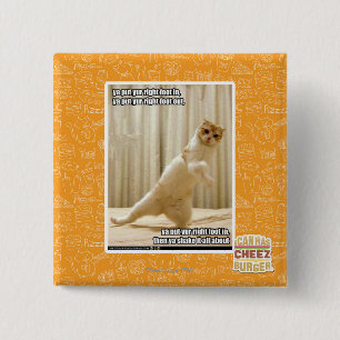 Ya put yur right foot in, ya put yur right foot ou 15 cm square badge