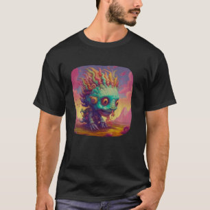 YA Sci Fi Aliens Curious T Dragon Dream Colourful T-Shirt