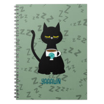 YAAAWN sleepy cat notebook