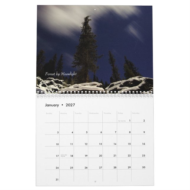Yaak Country Calendar (Jan 2027)