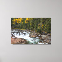 Yaak Falls In Autumn In The Kootenai National