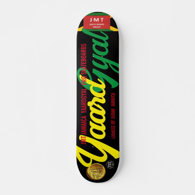 YAARD GYAL   JMT JAMAICA 7 3/4" Skateboard Deck (Front)