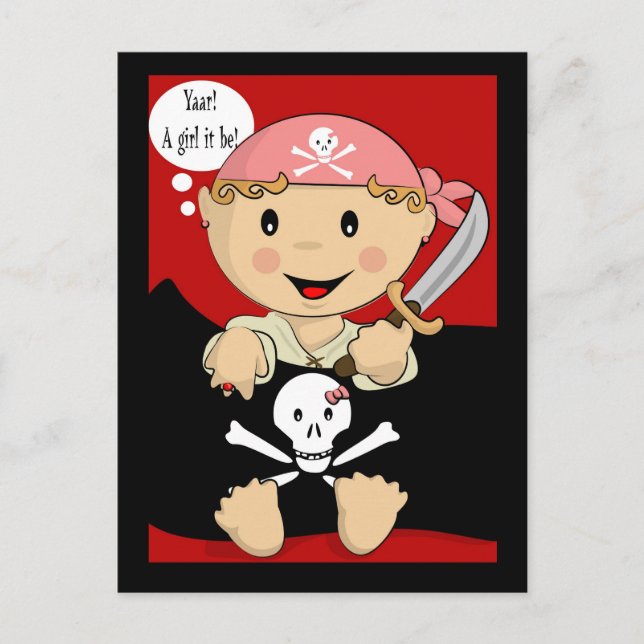 Yaarr! A Girl it BE! Postcard (Front)