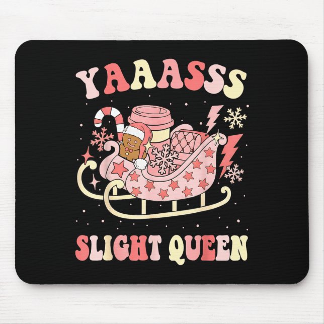Yaas Sleigh Queen Sleigh Girl Matching Christmas P Mouse Mat (Front)