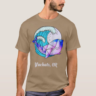 Yachats OR Japanese Paint Geometric Orca Killer Wh T-Shirt