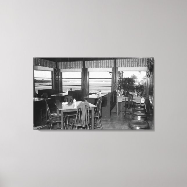 Yachats, Oregon Swigert's Sea View Inn Photograp Canvas Print (Front)