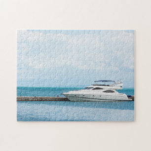 Yacht at mooring jigsaw puzzle